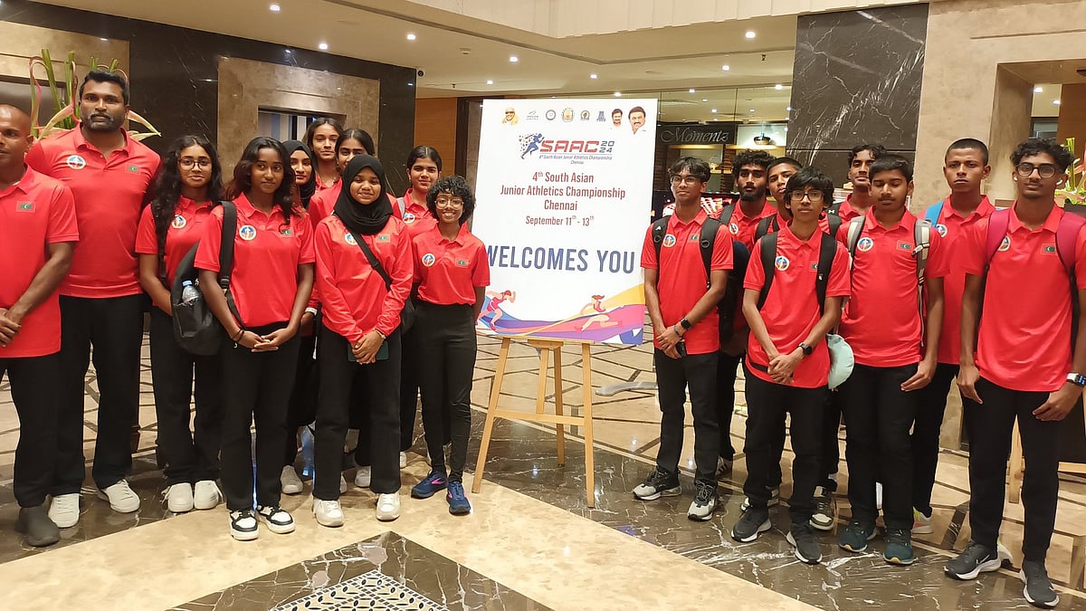 Team Maldives arrived in Chennai on Monday. - Photo: X | Athletics Federation Of India